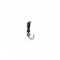 Mormyshka ants black + cube silver, weight 0.3 g