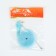 Dear for cats on a spring with a mouse (5 cm), 10.5 x 23 cm, blue
