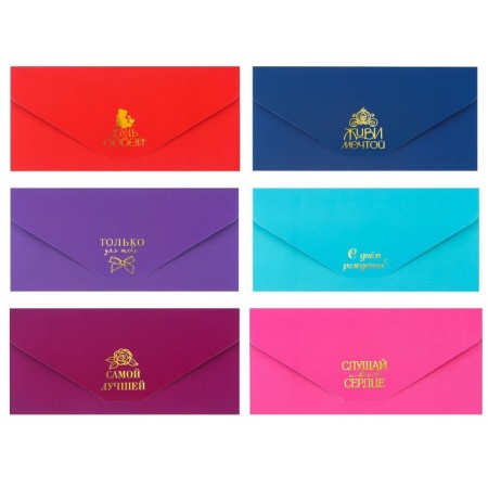 Envelope for money, soft. Tach, 19x9 cm, mix, Minnie Mouse, Mickey Mouse, princesses-1