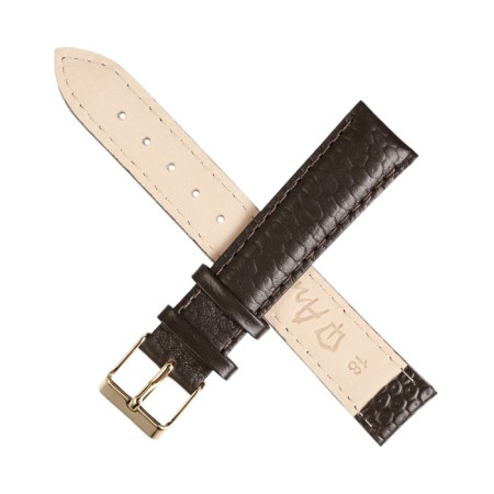Watch strap, male, 18 mm, harness 75 mm, larynx 115 mm, genuine leather-1