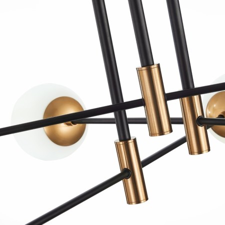 Ceiling Ceiling ST LUCE. SL1203.402.06. Limano. 6x40 watts, E27, 98.5x98.5x33.7 cm, bronze color, black-8