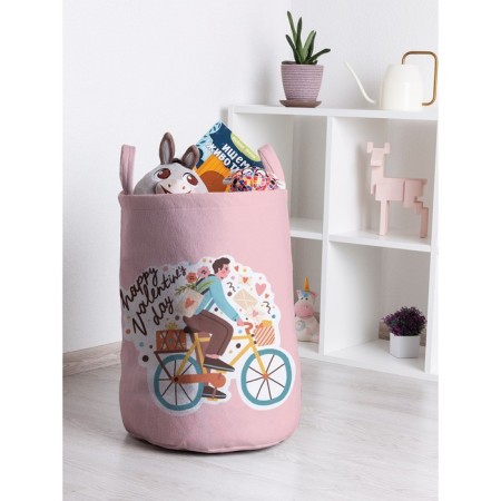 Basket for toys "Postman with a gift, size 35x50 cm