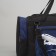 Road bag with lightning, 3 outer pockets, long belt, black/blue color