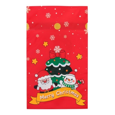 Polyethylene gift package with ties "Christmas meeting", 15x23cm-1