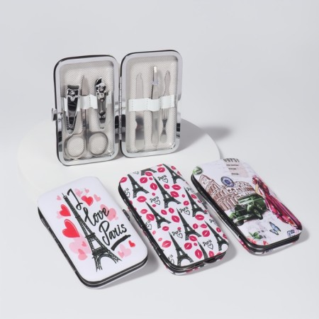 The manicure set “Paris”, 6 items, in a case, in a PVC - a package, Mix drawing-2