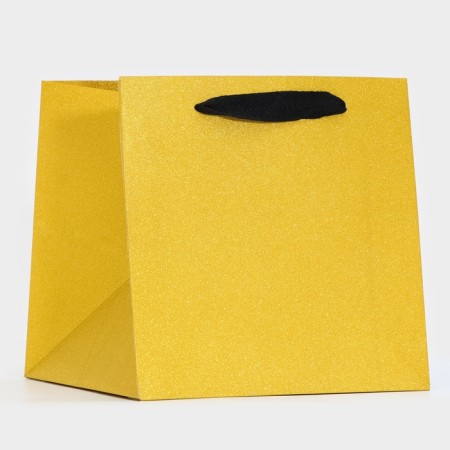 Packet for cake, 20 x 20 x 20 cm, gold with glitter-1