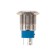 Anti-Vandal button Ø19 12V (LED) Fix (5C) Off-on/on -off subvar/blue rexant