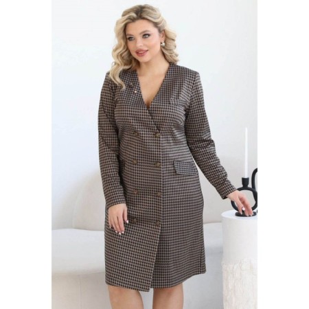 Female dress, size 52, beige color-6