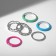 Ring set 6 pieces "Dream" radiance, colored with silver, size mix