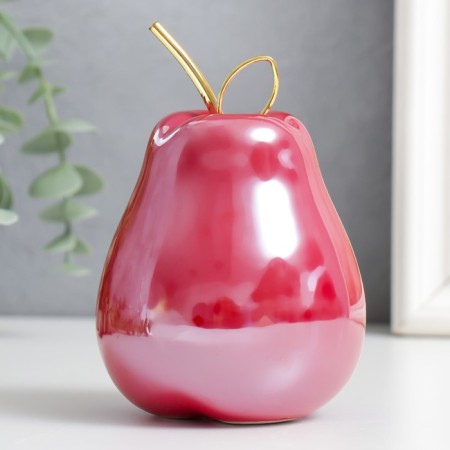 Souvenir ceramics, metal "pear pearl with a twig" mix 7.5x7.5x13.5 cm-3