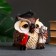 Pigger "Owl Scientist" brown, 18x17x19cm