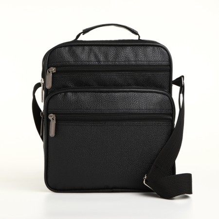 Male bag, 24*11*20 cm, lightning departure, 3 n/pocket, reg. Reg, black-1