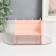 Cosmetics box Plastic "Oval with a box" Pink 8.5x19.5x9 cm