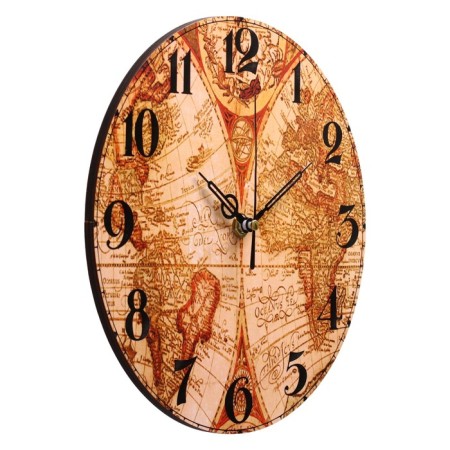 Watching clock, series: interior, "geography", discrete move, d-23.5 cm-1