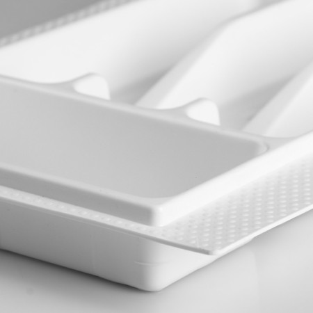 Tray for cutlery, 300 mm, white-2