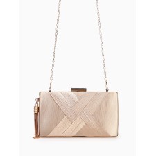 Clamp bag on the farmar, beige color