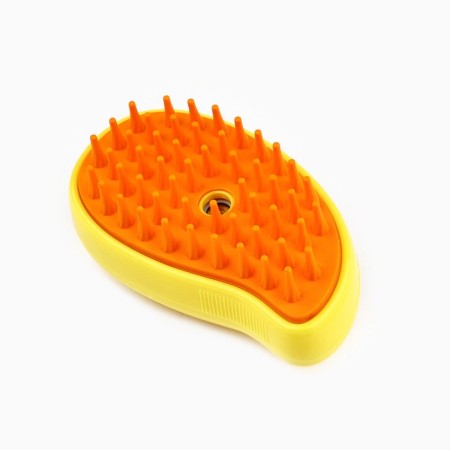 A steel brush for animal hair, yellow-2