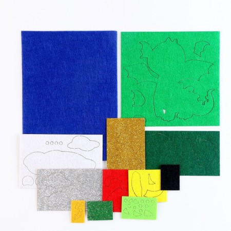 Set for creativity. Application from the felt "Dragon in a hat"-2