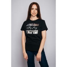 Women's T -shirt Let’s GO, size 48, black color