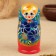 Nesting doll "red sundress, blue flowers", 5 puppet