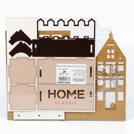 The keybox is wall -mounted with a shelf and a “Home” pocket, a classic, 23 x 17.5 cm.-6