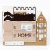 The keybox is wall -mounted with a shelf and a “Home” pocket, a classic, 23 x 17.5 cm.