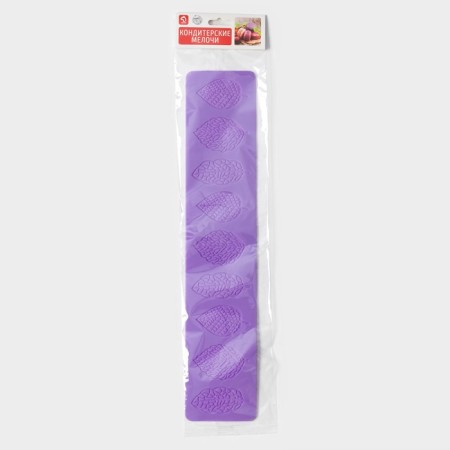 Axing rug Dolyan "Openland leaves", silicone, 38.5 × 8 × 0.1 cm, lilac color-5