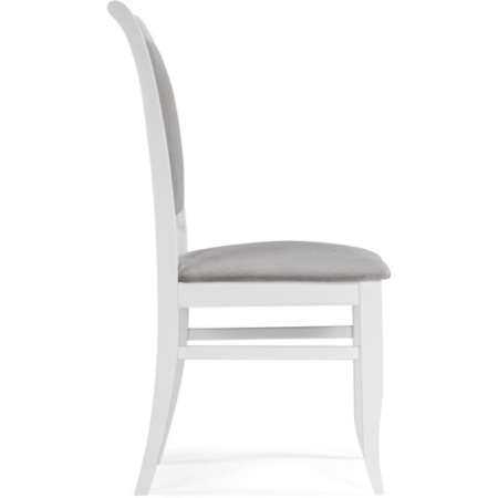 Wooden chair Avelin array of Buk/velor, white/gray 48x55x97 cm-2