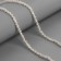 Decorative braid with beads, 6 mm, 2.7 ± 0.5 m, silver color