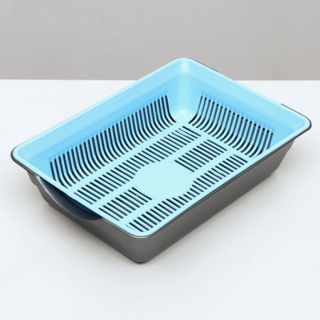 Deep toilet with a mesh of 36 x 25 x 9 cm, blue/gray-3