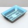 Deep toilet with a mesh of 36 x 25 x 9 cm, blue/gray
