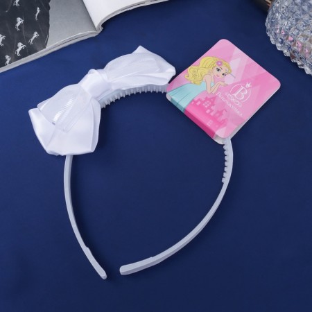 Hair cap "Schoolgirl" Bant Classic Style, 11x1 cm, white-3