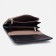 Women's wallet on the button, black color