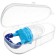Nibbler for feeding, with silicone mesh, in a container, blue color