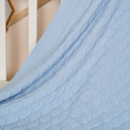 Field-gun knitted pigtail 95x110cm, blue, 260g/m, acrylic 81%, PVC 13%, polyamide 6%-2