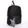 School textile school with pockets, 38x29x11 cm, black color