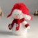 Interior doll "Snowman in a red cap of ear-capture" 19 cm