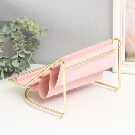 Steam for trifles metal, leatherette 4 tiers "Scandy" pink 20.5x20x14.5 cm-4