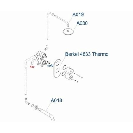 The wasserkraft A15030303030303030303030, built -in, thermostat, tropical shower, chrome-3