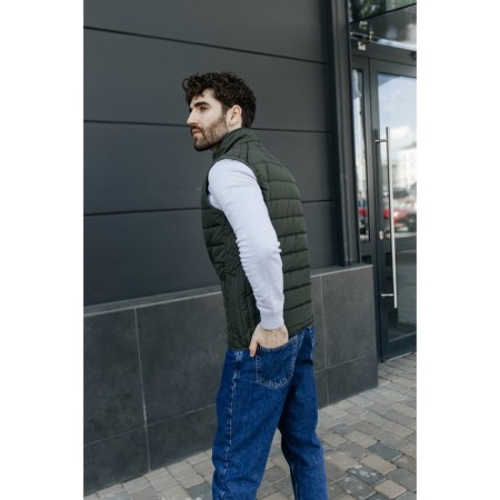 Male vest, size 48, khaki color-6