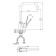 Kitchen mixer rush jawa ja0735-23, one-rod, with rotary pouring, chrome