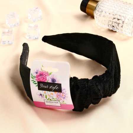 Hair cap "Anisia" 4 cm, black-1