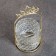 Glass pot on a stand, 20x9.5cm