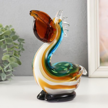Souvenir Glass "Pelican" under Muranskoy glass mix 8x16x17 cm-5