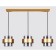 Suspended lamp with a replaceable lamp Ambrella Light, Traditional, TR3652, 3HE27, Color Gold