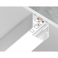 Profile aluminum overhead/suspended Ambrella Illumination Profile System, GP2500wh, 2000x25x25 mm, white, matte dial