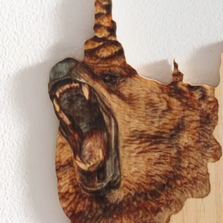 Panel Interior tree "Bear Red" 12x0.7x19 cm-2