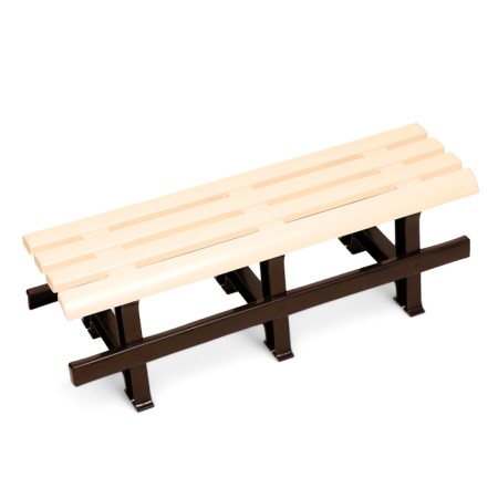 Bench Plastic alternative for a summer house 1.2x0.4x0.42 m, without a back, load up to 212 kg-1