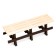 Bench Plastic alternative for a summer house 1.2x0.4x0.42 m, without a back, load up to 212 kg