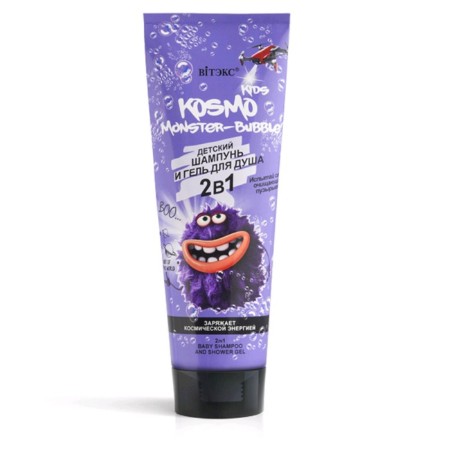 Детский шампунь и гель для душа 2 в 1 Витэкс Kosmo Kids Monster-bubble, 250 мл